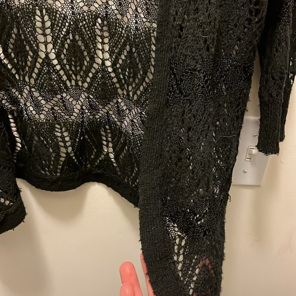 Maurice’s black crochet cardigan Size Medium - Picture 7 of 7